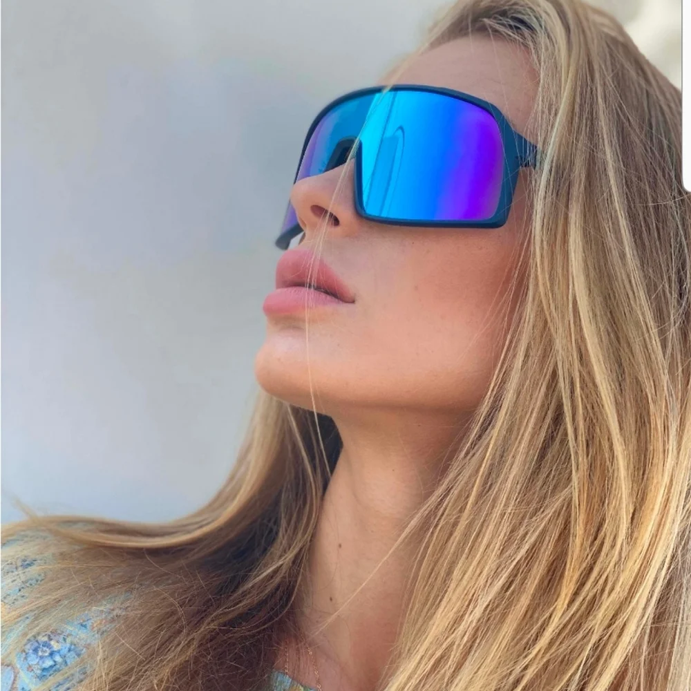 Square Sports Sunglasses Unisex Black